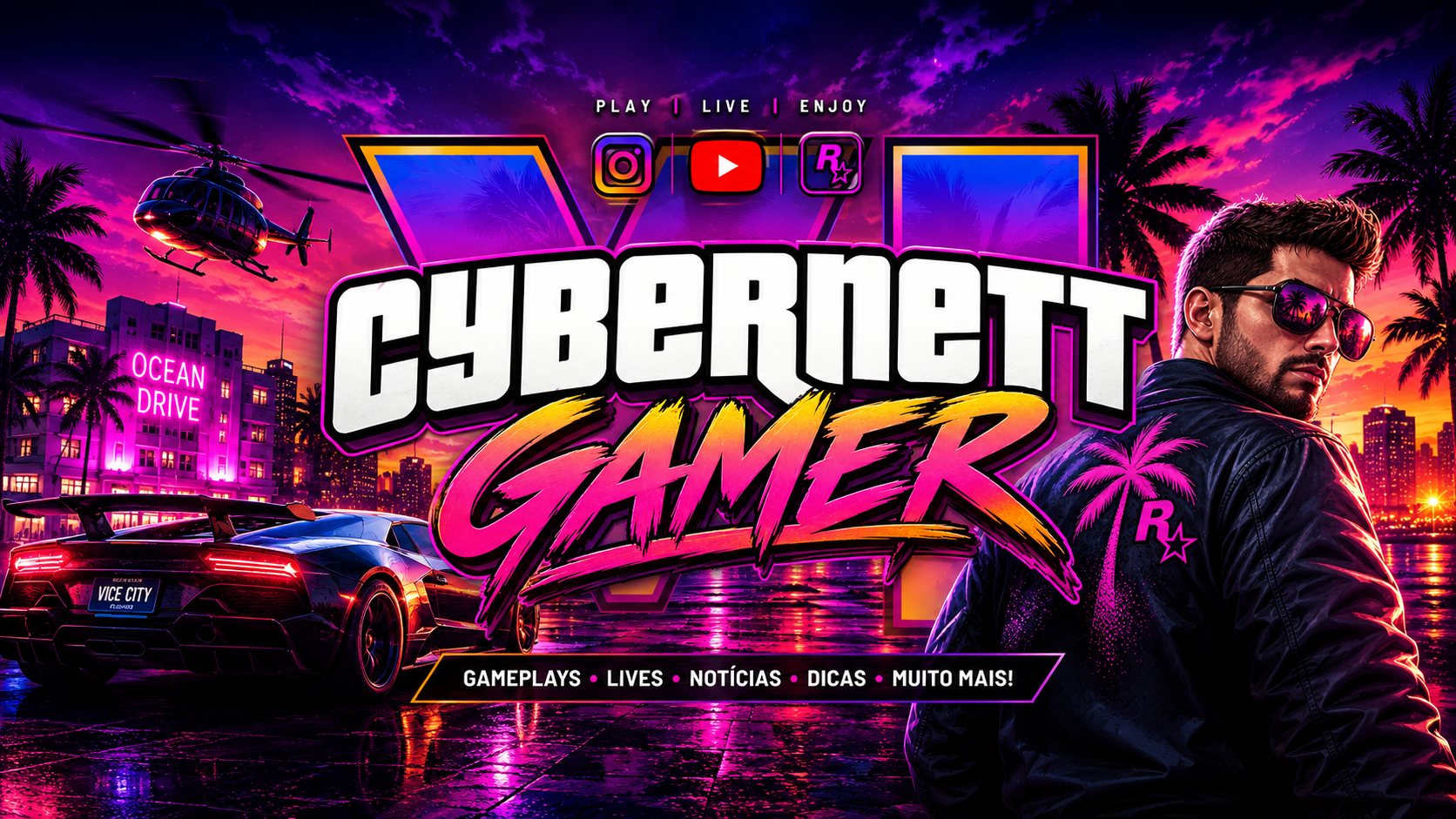 Cybernett Gamer — canais de GTA 6 no YouTube e Instagram